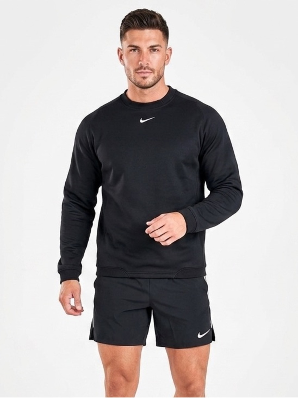 Nike Men’s Therma Fit Black Crewneck Pullover Sweatshirt